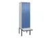 locker voor scheiding van kleding,HxBxD 2120x600x815mm,2vak