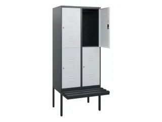 Dubbeldekse dekenkist,HxBxD 1950x800x815mm,2x2vak.,vak B 400mm - 2