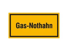 panneau indicateur Robinet d'urgence gaz alu gaufré laqué à visser