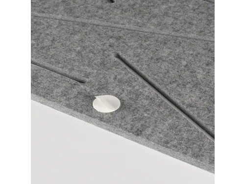 Akoestisch wandpaneel 8-hoek met patroon uitsnede 100x100cm Grijs
