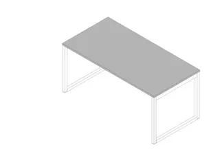 bureau,HxBxD 730x1600x800mm,blad grijs,sledeframe wit - 1