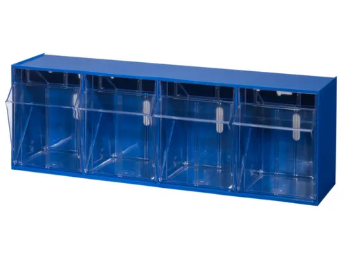 Assortimentsbak Hxbxd 210x600x172mm 4bakken Polystyreen Blauw