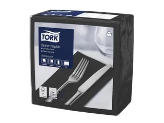 Tork 470404 Dinnerservet 2-laags Advanced 1/8 vouw Zwart 12x150 stuks - 2