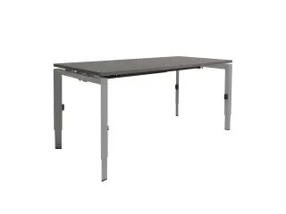Bureau Linesto N3 hoogte instelbaar 180x80cm Logan eiken, Alu poot - 1