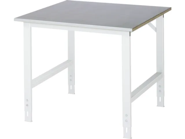 werkbank,HxBxD 760-1080x1050x1000mm,houtblad,m. zinklaag