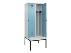 locker met bank,voor scheiding van kleding,HxBxD 2120x800x815mm,2vak