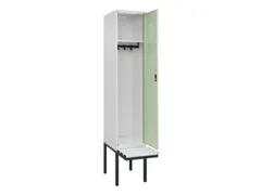 locker met bank,HxBxD 2120x400x815mm,1vak,vak B 400mm,cilinderslot