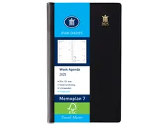 Agenda 2026 Ryam Memoplan 7 Suprema ringplastic 7dagen/2pagina's zwart