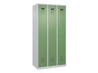 locker,HxBxD 1850x900x500mm,3vak,vak B 300mm,cil.-slot,staand op vloer - 3