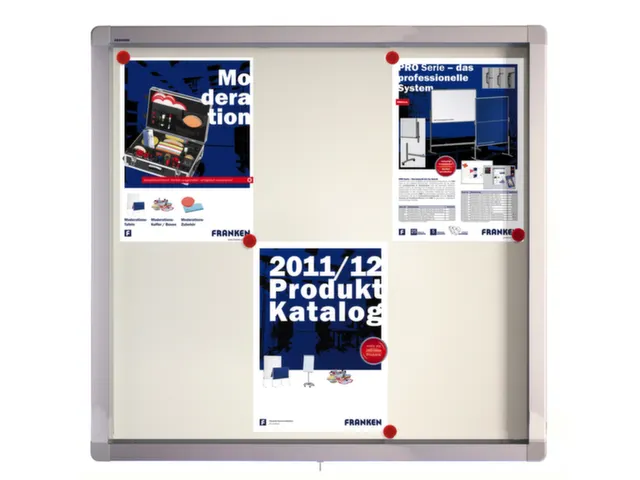Infovitrine 6xa4 Whiteboard Voor Binnen Aluminium Frame