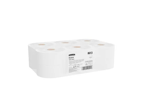 Hostess 8613 Toiletpapier Jumbo 1-laags Wit