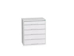 ladekast HxBxD 900x800x550mm 5laden romp RAL7035 front RAL7035