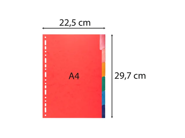 Tabblad Glanskarton 225 Gram A4 6Tabs