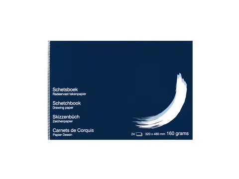 Schetsboek Papyrus 320x480mm 160gr 24 vel