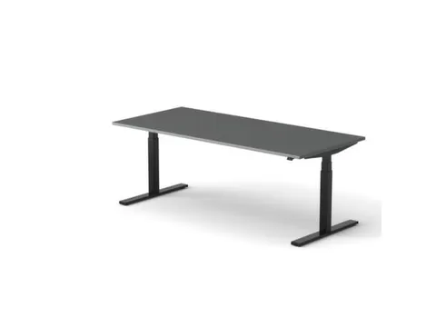 Elektrisch ihv bureau,HxBxD 650-1310x2000x900mm,blad donkergrijs