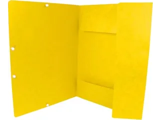 Elastomap A4 Met 3 Kleppen Karton Geel Voor 200 Vel Pak 10 Stuks - 4
