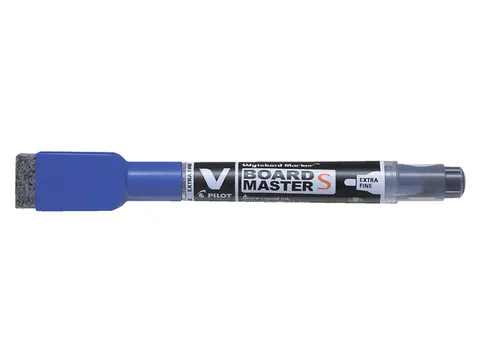 Whiteboardmarker Pilot V-Board Master S met Wisser Extra Fijn Blauw