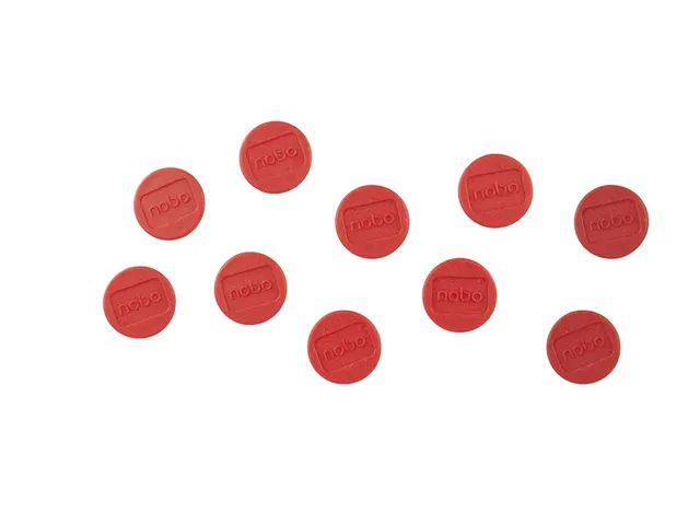 Magneet Nobo 13mm rood 10 stuks