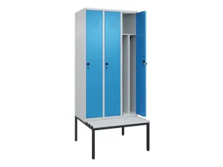 locker voor scheiding van kleding,HxBxD 2120x900x815mm,3vak - 2