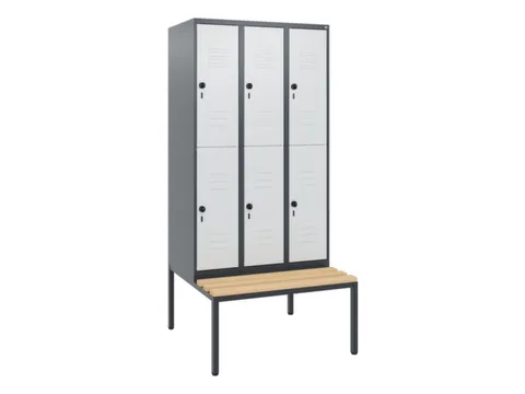 Dubbeldekse dekenkist,HxBxD 1950x900x815mm,3x2vak.,vak B 300mm