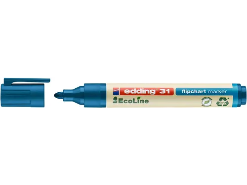 Viltstift edding 31 EcoLine voor flipover rond 1.5-3mm blauw