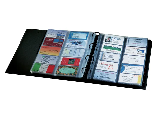Visitekaartringband Sigel VZ301 voor 400 kaarten 90x58mm velvet zwart