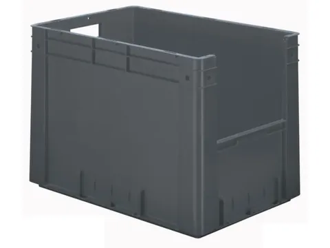 Euronorm Stapelkrat Grijs 420x600x400mm 80l Gesloten Grijpopening