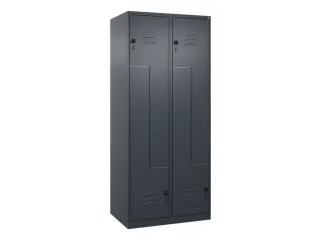 Z-garderobekast,HxBxD 1850x800x500mm,vak B 200/400mm,draaigrendel - 1