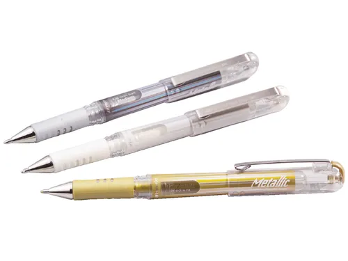 Gelschrijver Pentel K230M zilver 0.4mm
