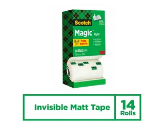 Plakband Scotch Magic 810 19mmx33m onzichtbaar mat 12+2 gratis - 5