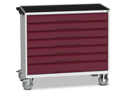 gereedschapswagen 965x1050x600mm antislipblad 7 laden RAL7035+RAL3004