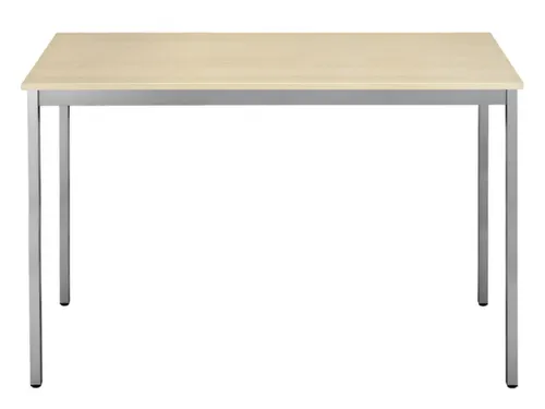 Tafel Vierkant 120x80 Cm Rechthoekig Frame Aluminium Blad Esdoorn