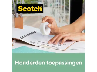 Plakband Scotch Magic 810 19mmx33m transparant 14 rollen + houder - 4