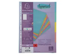 Tabbladen 5 ind. A4 glansk. 400g AQUAREL