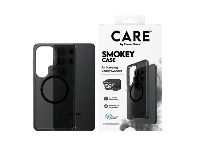 PanzerGlass CARE by Smokey Case w. Black Qi Samsung Galaxy S26 U