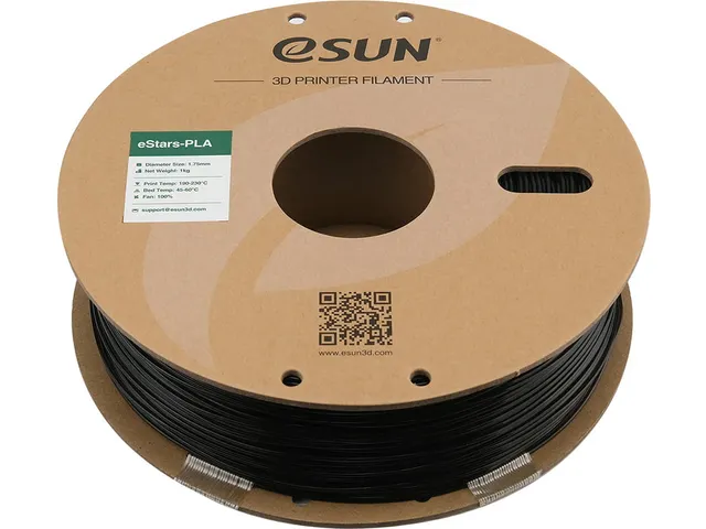 eSUN 3D printer Fluorescerend Filament eStar-PLA 1,75mm Zwart 1kg