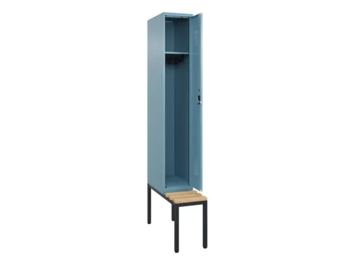 locker met bank,HxBxD 2120x300x815mm,1vak,vak B 300mm,cilinderslot