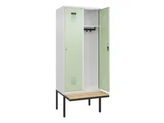 locker met bank,HxBxD 2120x800x815mm,2vak,vak B 400mm,cilinderslot