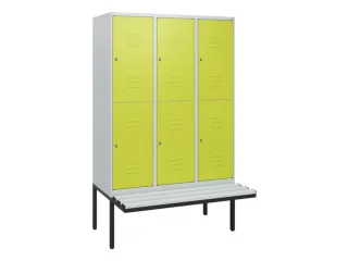 Dubbeldekse dekenkist,HxBxD 1950x1200x815mm,3x2vak.,vak B 400mm - 1