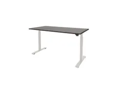 Dextro Basic Zit-sta Bureau Elektrisch 120x80 Logan Eiken 25mm Wit