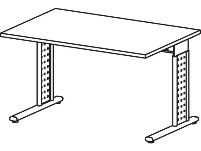 Bureau C-Poot Hxbxd 680-820X1200X800Mm Beuken