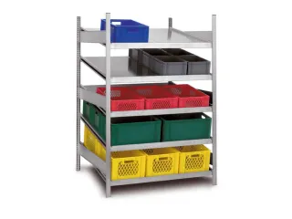 Kanban-stelling,grondveld,HxBxD 2000x1360x1263mm,vaklast 200kg - 1