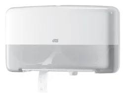 Tork 555500 T2 Twin Mini Jumbo Toiletpapier Dispenser Elevation Wit