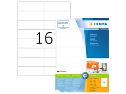 HERMA 4620 Premium etiketten A4 105x37mm Wit 3200 stuks