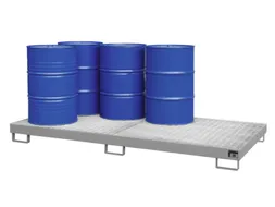 opvangbak,v. 8x200l vat,opvangvol. 240l,HxBxD 210x1300x2650mm