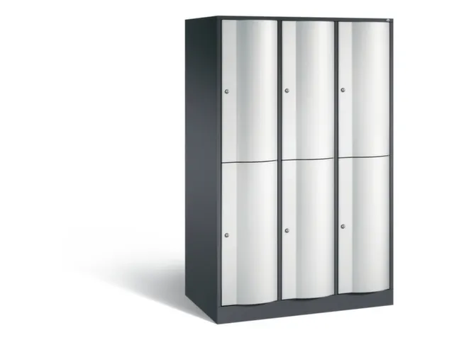 armoire multicases,corps RAL7021,face avant RAL7035