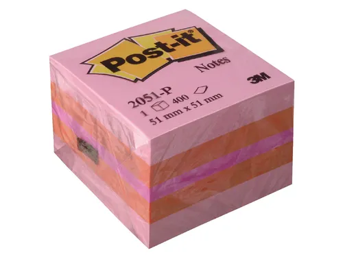 Memoblok 3M Post-it 2051P kubus 51x51mm assorti 400vel