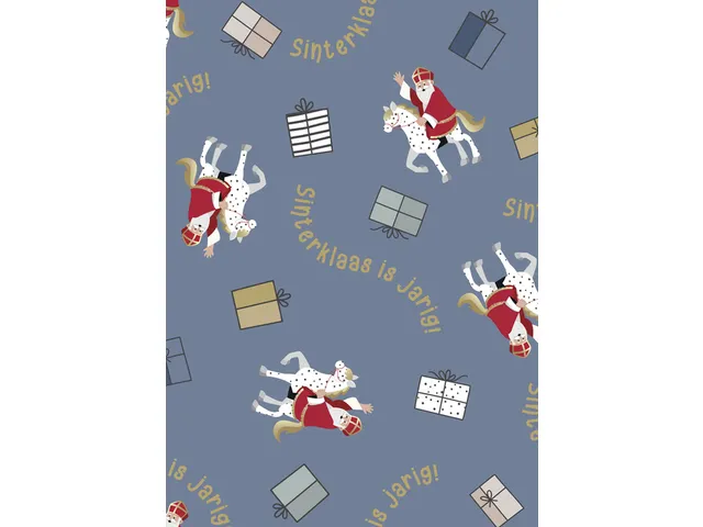 Haza Inpakpapier Sint en Co 200x70cm assorti