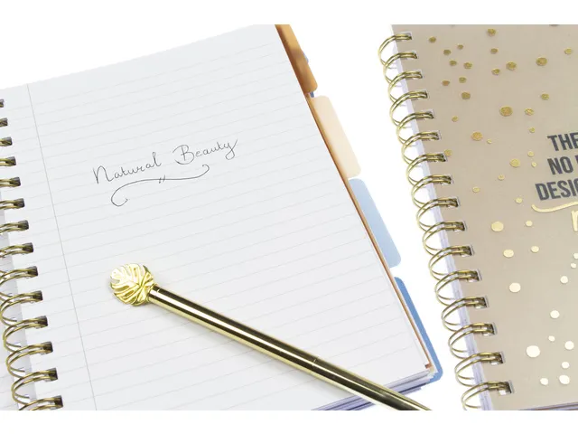 4-in-1 Carnet de notes A5 Natural Beauty 80gr 300pag 4 tabs ligné. FS