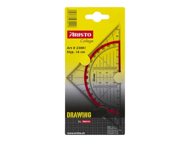 Equerre géométrique Hypoténuse 14cm sans prise